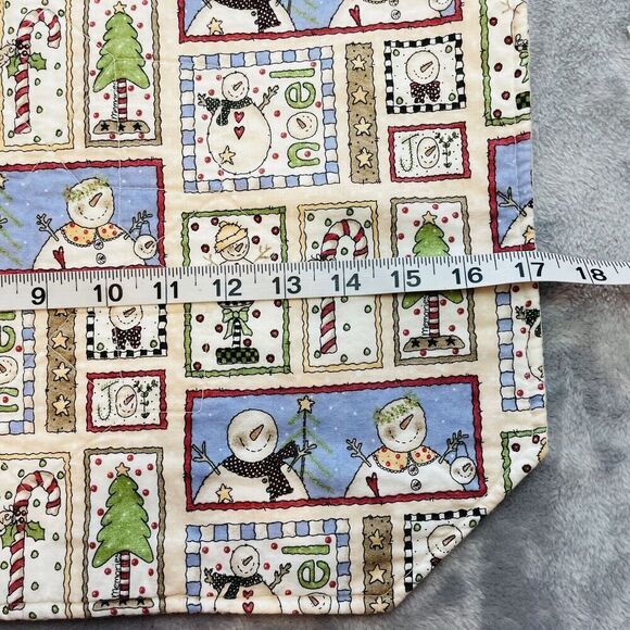 Holiday Christmas Placemat Set (6) Reversible Snowmen Joy Noel Mats Napkins - Picture 5 of 6
